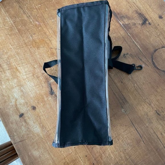 Crossbody Organizing Tote - charcoal and heavy PVC - Picture 8 of 15